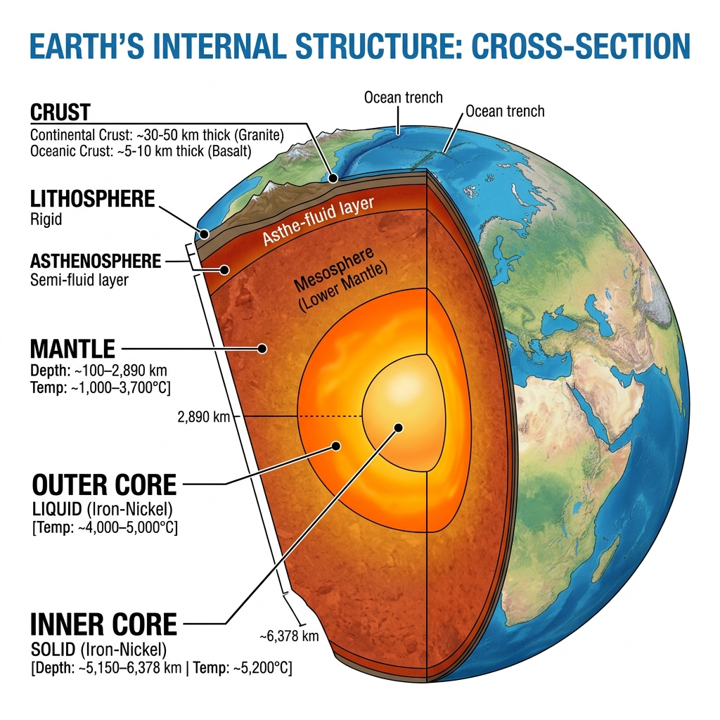 Earth Internal Structure Diagram